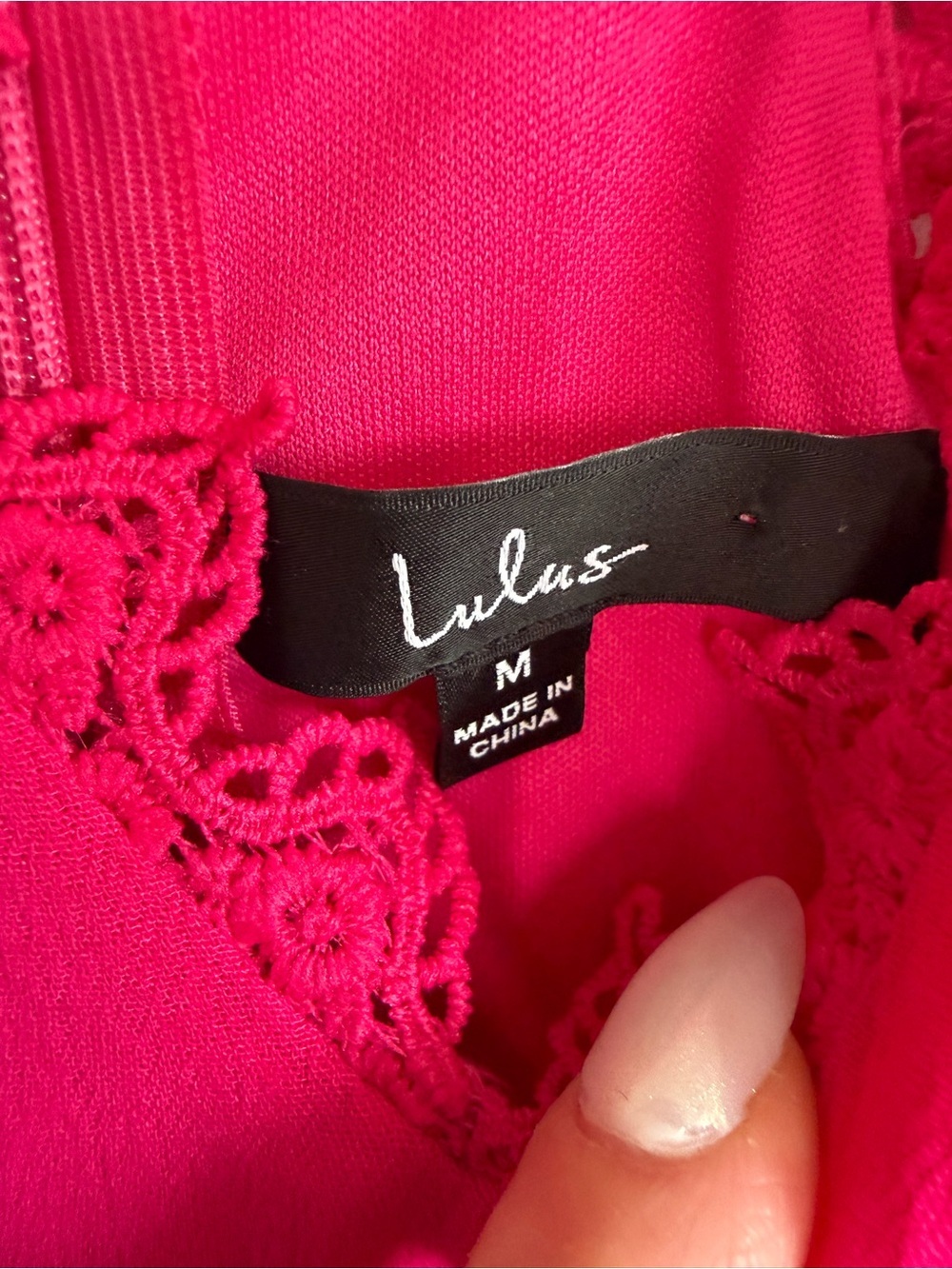 Lulu's Fuchsia Crochet-Waist Maxi Skirt - Picture 4 of 4